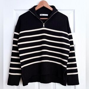 Zara Quarter Zip Sweater Size S
